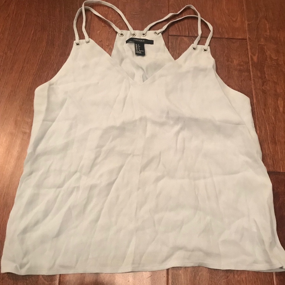 3/$18 Baby Blue V Neck Flowy Forever 21 Tank Top